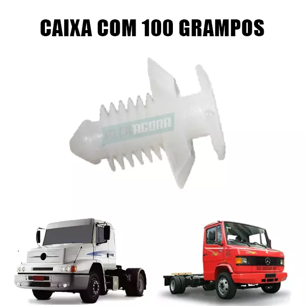 CAIXA 100  GRAMPO FORRO DA PORTA 709 1618 MERCEDES BENZ (CX.6887277046X**100)